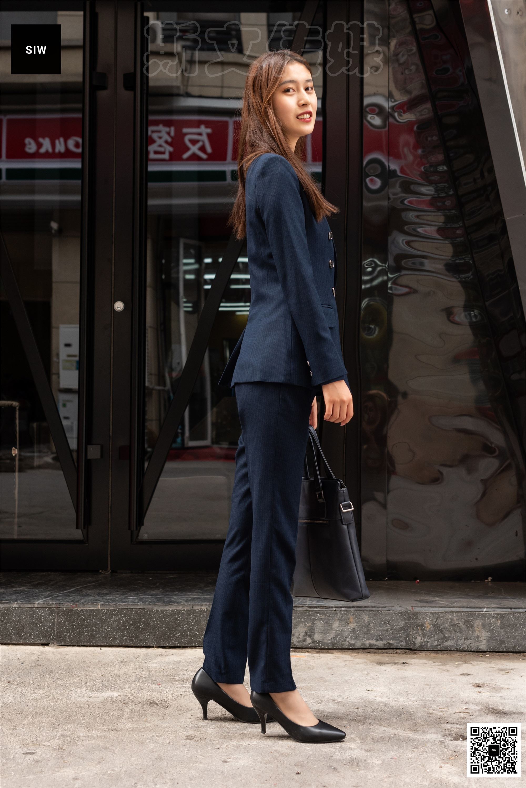 SIW斯文传媒 055 时尚气质OL职业双排扣西装制服 - 甄珍